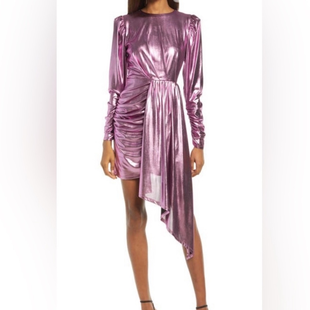 Elliatt purple metallic dress size medium worn twice and in perfect condition